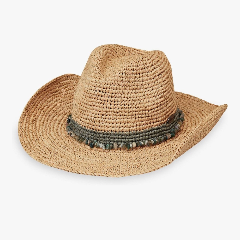 Wallaroo Hat Company Women Tahiti Cowboy Sun Hat Raffia,Modern Cowboy,Australia - Picture 4 of 10